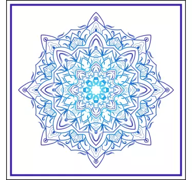 Naklejka na płytki Delfts niebieska mandala - TenStickers