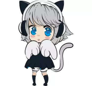 Naklejka ścienna Mała dziewczynka anime - TenStickers