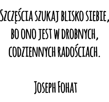 Naklejka na ścianę cytat o szczęściu  - TenStickers