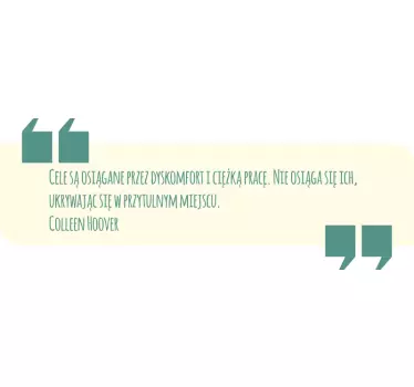 Naklejka na ścianę polskie napisy Cytat motywujący - TenStickers