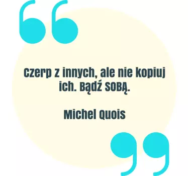 Naklejka na ścianę z napisem Bądź sobą - TenStickers