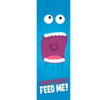 Naklejka dekoracyjna na lodówkę feed monster - TenStickers