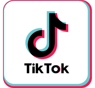 Naklejka na okno Logo tiktok - TenStickers