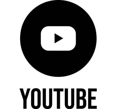 Naklejka na okno Logo youtube - TenStickers