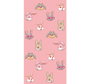 Naklejka na szybę królik zestaw clipart - TenStickers