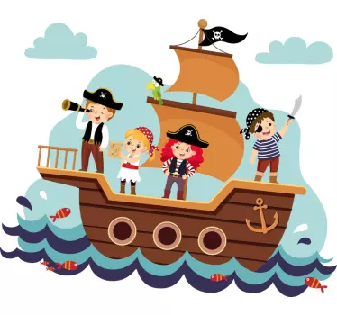 Naklejka ścienna Dzieci piraci - TenStickers