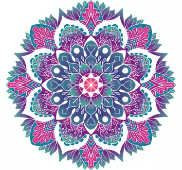 Naklejka na okno Kolorowa mandala dekoracyjna - TenStickers