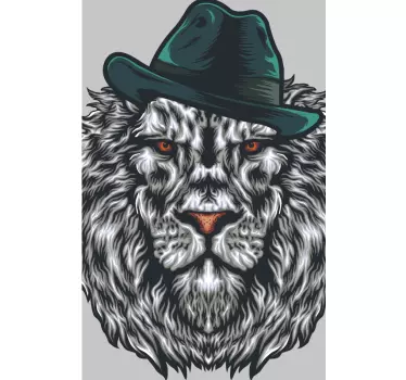Naklejka na okno Głowa lwa - TenStickers