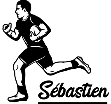 Naklejka na ścianę sport biegacza piłkarskiego - TenStickers