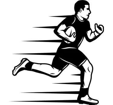 Naklejka na ścianę piłka nożna biegacz sportowy - TenStickers