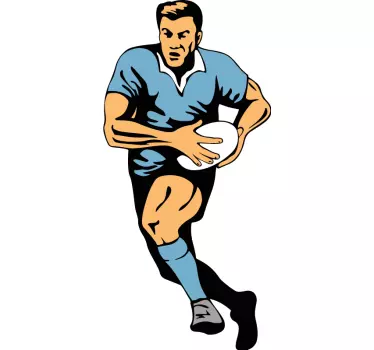 Naklejka na ścianę piłka nożna zawodnik rugby - TenStickers