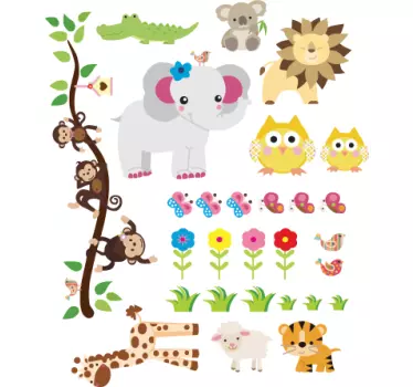 Naklejka na ścianę dla dzieci dżungla - TenStickers