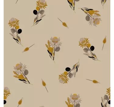 Okleina na meble Vintage kwiaty - TenStickers