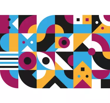 Okleina na meble Kolorowe kształty geometryczne - TenStickers