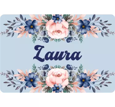 Naklejka na laptop Piękny transparent kwiatowy liście - TenStickers