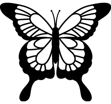 Naklejka na ścianę motyle w eleganckim kształcie - TenStickers
