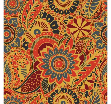 Okleina na meble vintage kwiaty na kallax - TenStickers