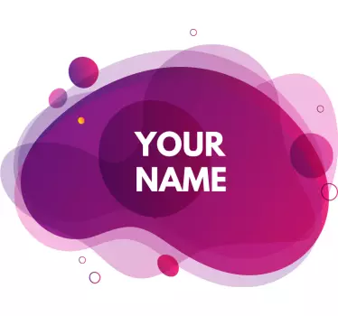 Naklejka własny projekt Różowy płyn gradientowy - TenStickers