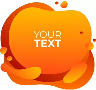 Naklejka własny projekt Pomarańczowy płyn gradientowy z logo - TenStickers