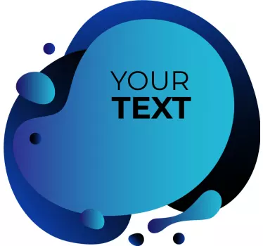 Naklejka personalizowana niebieski płyn - TenStickers