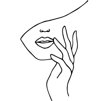 Naklejka ścienna Minimalistyczna twarz dłoni - TenStickers