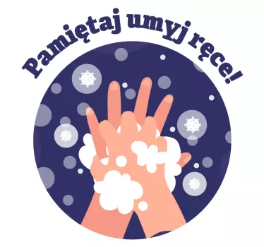 Naklejka ścienna Covid-19 umyj ręce - TenStickers