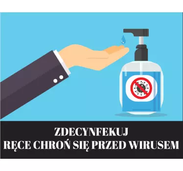 Naklejka ścienna Covid-19 odkaż swoje ręce - TenStickers