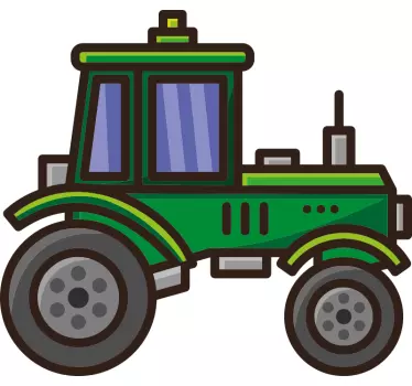 Naklejka ścienna dla dzieci Zielony duży traktor - TenStickers
