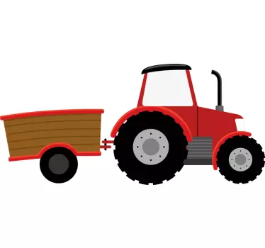 Naklejka ścienna zabawki Odważny kolorowy traktor - TenStickers