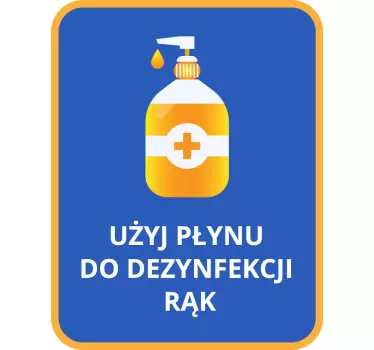 Naklejka na ścianę covid-19 Dezynfekcja rąk - TenStickers
