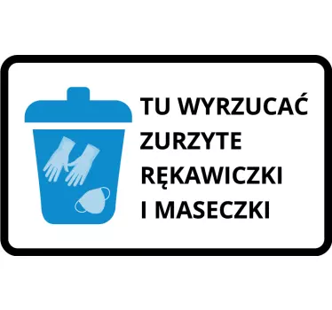 Naklejka ścienna polskie napisy Wydać zużyte rękawiczki - TenStickers