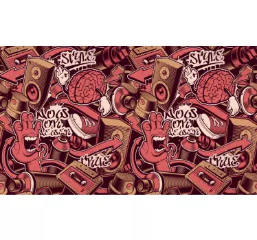 Okleina na laptopa Muzyka graffiti - TenStickers