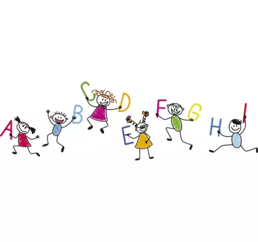 Naklejka literki z dziećmi - TenStickers