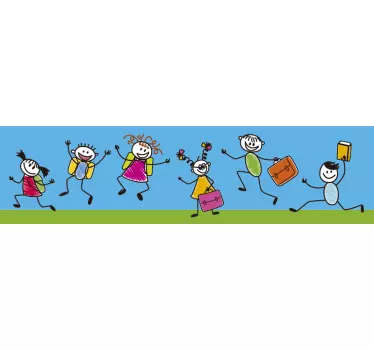 Naklejka dla dzieci rysunek powrót do szkoły - TenStickers
