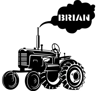 Naklejka na ścianę Traktor z imieniem - TenStickers