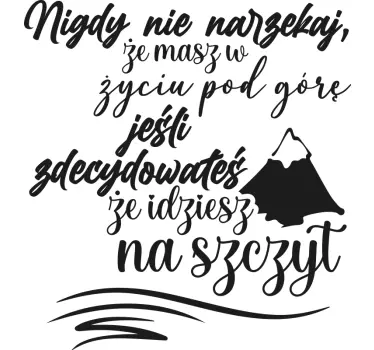 Naklejka ścienna polskie napisy Przestań narzekać - TenStickers