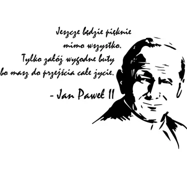 Naklejka ścienna cytat Jan paweł ii - TenStickers