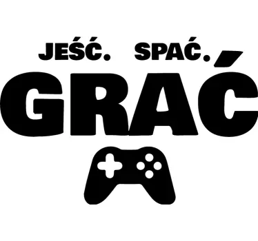 Naklejka ścienna cytat Jedz sen, graj - TenStickers