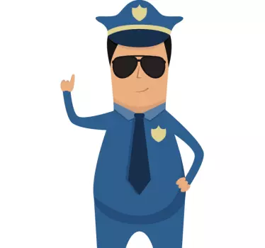 Naklejka dekoracyjna zawód policjant - TenStickers