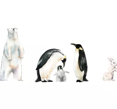 Naklejka ścienna Nordyckie zwierzęta polarne - TenStickers