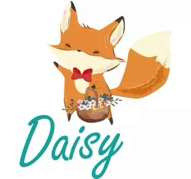 Naklejka na ścianę psy i koty figlarna lisica - TenStickers