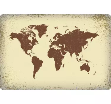 Naklejka na laptopa Brudna stara mapa świata - TenStickers