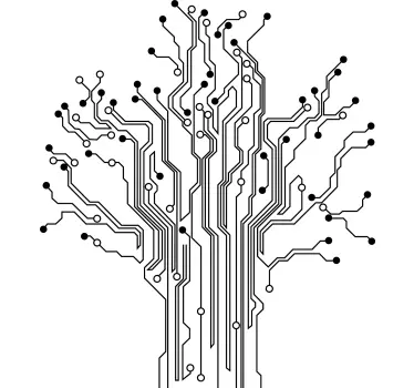 Naklejka na ścianę drzwo technologia - TenStickers