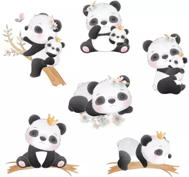 Naklejka ścienna dzikie zwierzęta życie pandy - TenStickers
