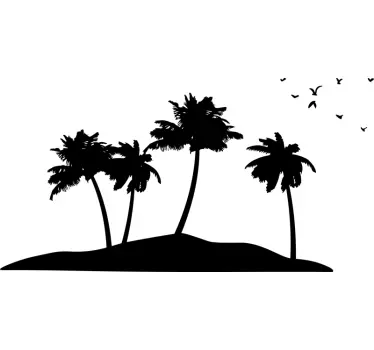 Naklejka wyspa z palmami - TenStickers