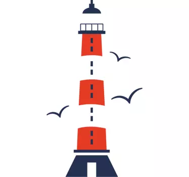 Naklejka na ścianę Latarnia morska w kolorach - TenStickers