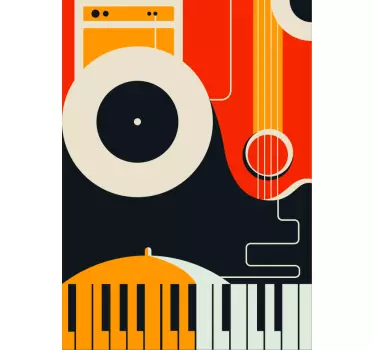 Naklejka na ścianę do sypialni Orginalny wzór - TenStickers