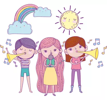 Naklejka ścienna Zespół muzyczny - TenStickers