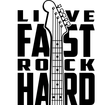 Naklejka ścienna rock Gitara elektryczna z tekstem - TenStickers