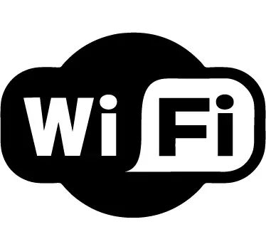Naklejka na witrynę sklepową logo Wifi - TenStickers